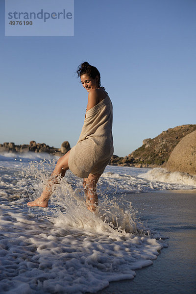 Girl splashing