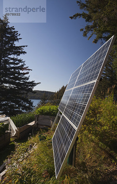 nahe Blockhaus Sommer Küste Close-up installieren Nachbarschaft Sonnenenergie vorwärts