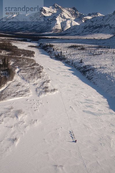 Erhalten Sie mit Boreal Berg im Hintergrund  arktische Alaska  Winter