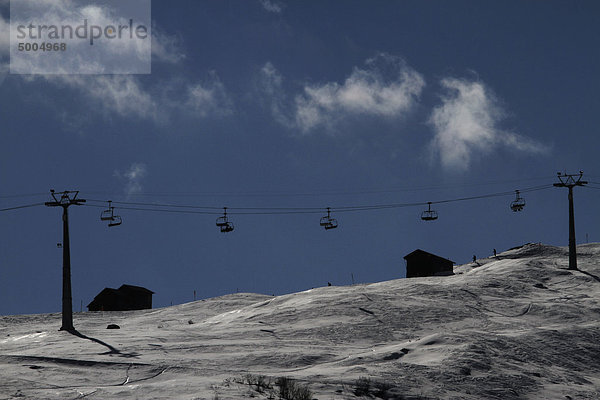 Skilift  Sedrun  Kanton Graubünden  Schweiz