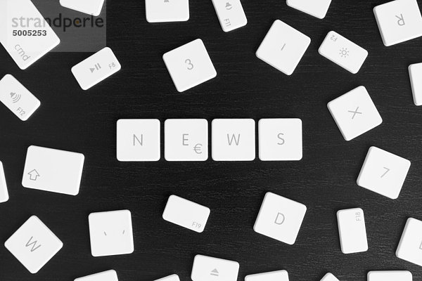 Computertasten mit der Schreibweise NEWS