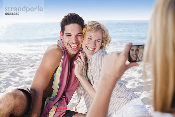 Frau  Freundschaft  Fotografie  nehmen  Strand