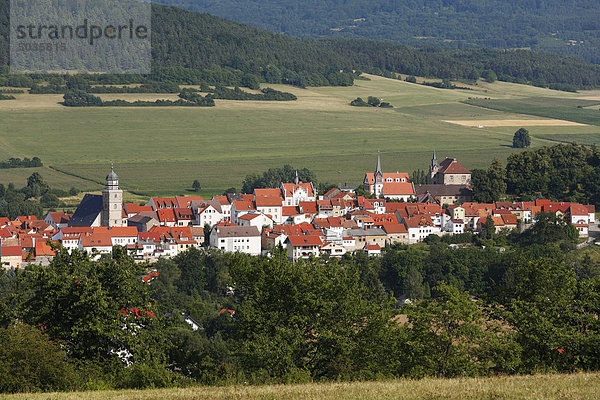 Deutschland  Thüringen  Rhön  Ansicht der Geisa-Stadt