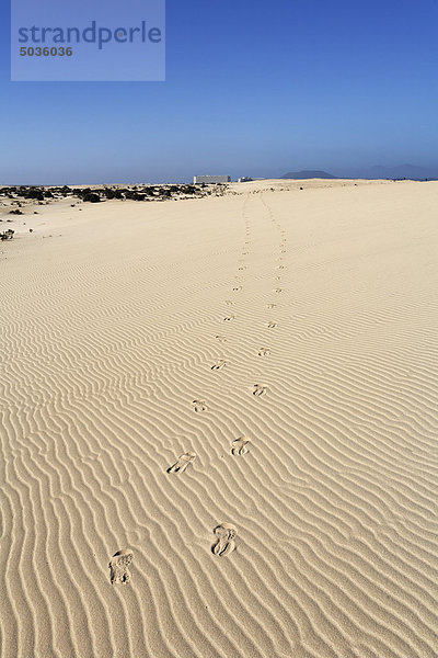 Spanien  Kanarische Inseln  Fuerteventura  Footprints Dünen von corralejo