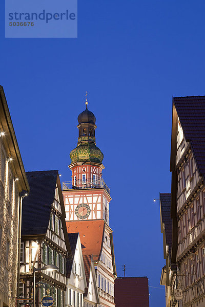 Deutschland  Baden-Württemberg  Kirchheim unter Teck  Blick auf das historische Rathaus