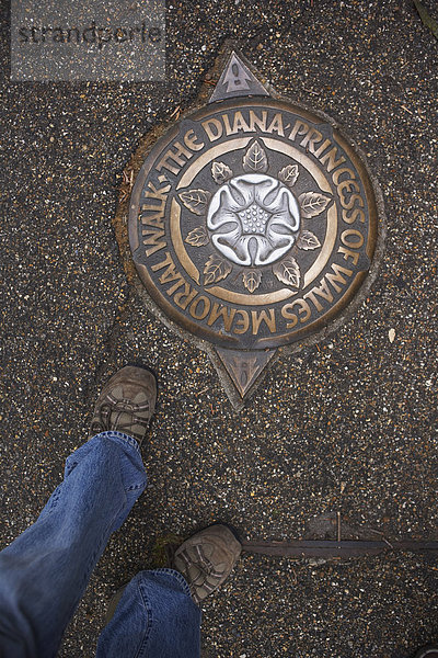 Der Diana  Prinzessin von Wales Memorial Spaziergang  Hyde Park  London  England