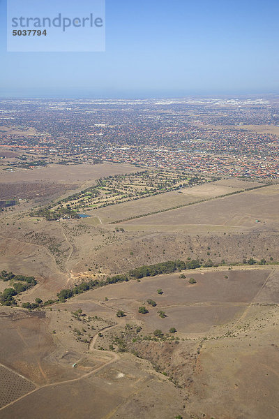 Luftbild von Melbourne  Victoria  Australien