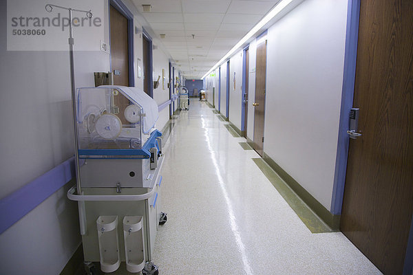Korridor mit Gründerzentren in Entbindungsstation  Women's College Hospital in Toronto  Ontario  Kanada