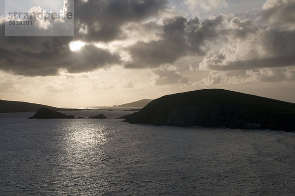 Sonnenuntergang am Slea Head  Dingle-Halbinsel  County Kerry  Irland