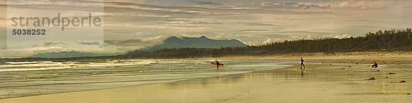 Panorama Kitesurfer Strand lang langes langer lange