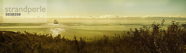 Panorama von Segelschiff  Beacon Hill Park  Victoria  Vancouver Island  b.c.  Kanada