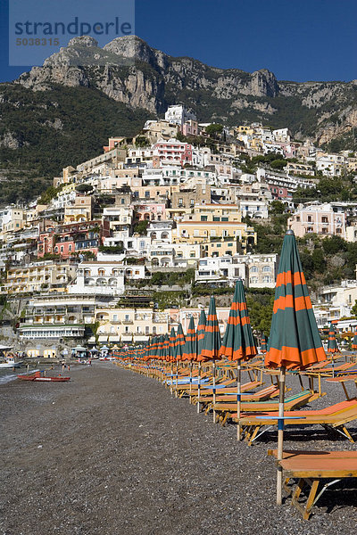 Spiaggia Grande beach  Positano  Amalfi Coast  Italy
