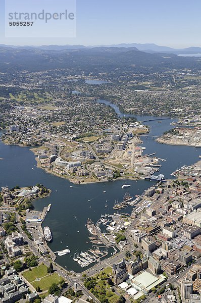 Luftaufnahme des Victoria Harbour und der Innenstadt von Victoria  Victoria  Vancouver Island  British Columbia  Kanada.