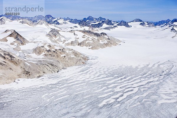 Cravass-Feld auf einem Gletscher in der Küste Mountaims von British Columbia Kanada