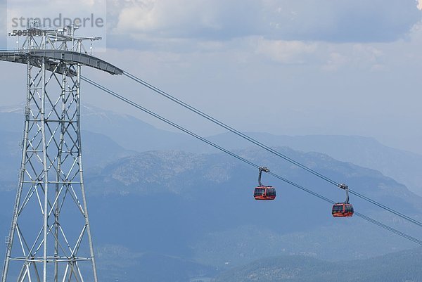 Der Peak 2 Peak Gondel in Whistler Mountain Whistler BC Kanada