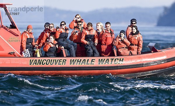 Wal-Beobachter  Southern Gulf Islands  British Columbia  Kanada.