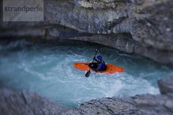 Fluss Kajakfahrer Wildwasser Alberta Kanada