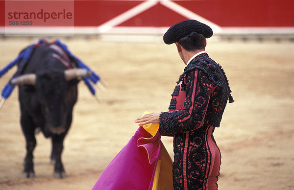 Spanien  Navarra  Pamplona  Fiesta. Stierkampf