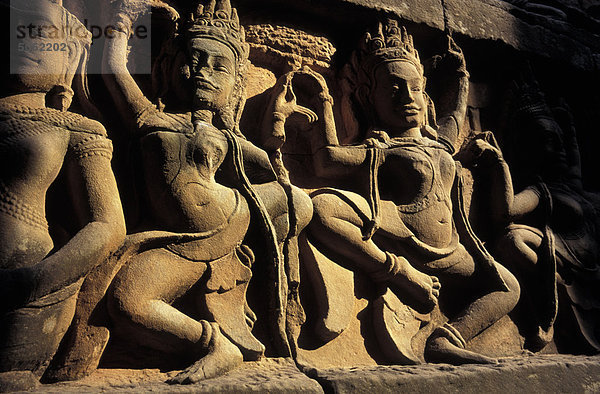 Basrelief Kambodscha  Angkor  Leper King-Terrasse