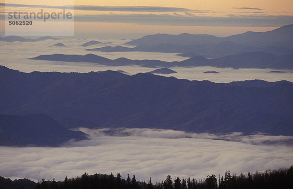 USA  Tennessee. Rauchigen Mount N. p. von Clingman's Dome