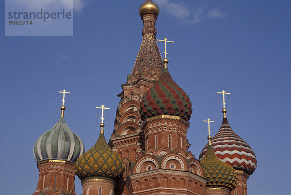 Russland  Moskau  Roten Platz. Basilius Kathedrale