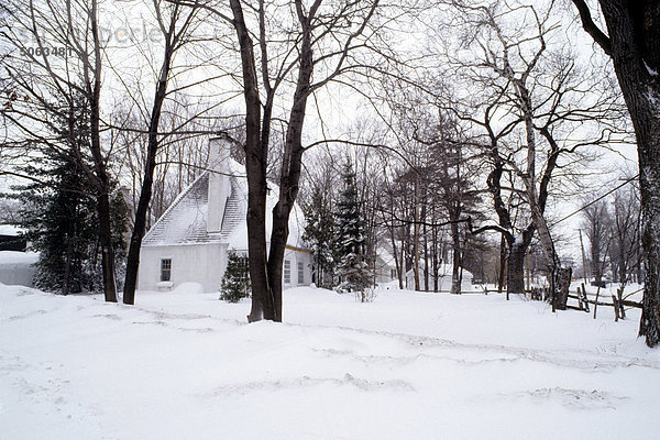 Winter Wohnhaus Wald Kanada Quebec
