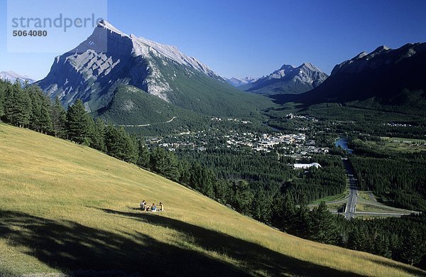 Banff-Nationalpark  Alberta  Kanada  Rocky Mountains  Blick vom Mount Canora