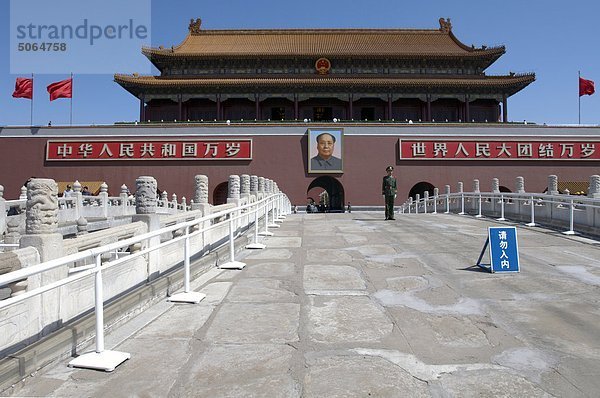 China  Peking  die Verbotene Stadt  Eingang  Tien ein Männer-Quadrat