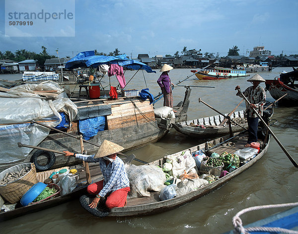 Vietnam Markt am Mekong