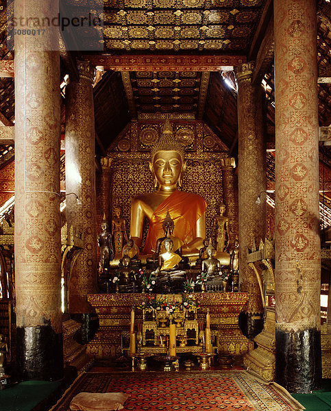 Innenraum des Wat Xieng Thong  Luang Prabang  Laos.