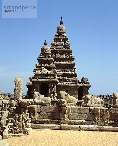 Shore Tempel  (Pallava Dinasty)  Mahaballipuram  Tamil Nadu  Indien