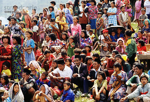 Javanischen Bauern aus Dieng Plateau. Java  Indonesien.