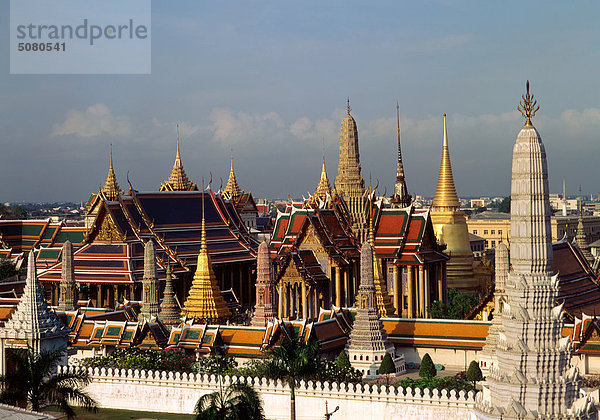 Vogelperspektive von Wat Phra Kaeo  Bangkok Royal Tempel  Thailand
