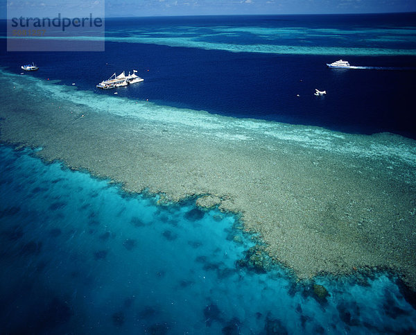 Australien  Queensland  Luftbild des Great Barrier Reef  in der Nähe der Whitsunday Islands