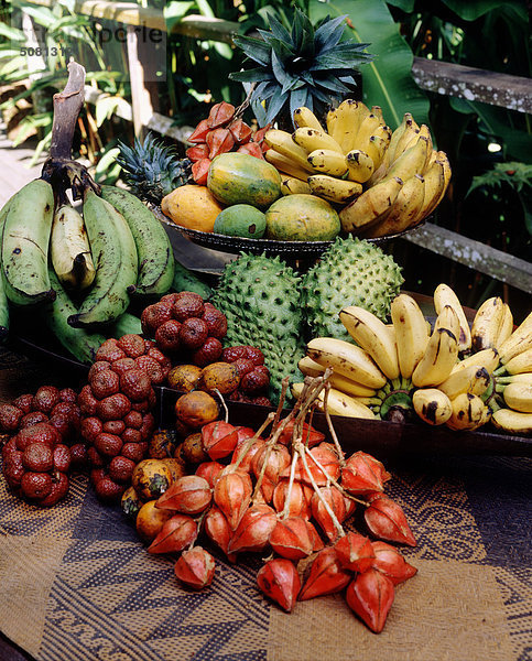 Tropische Früchte aus Indonesien und Malaysia