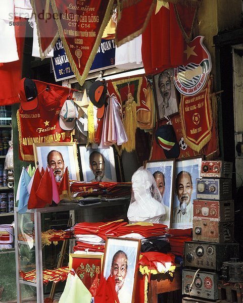 Shop Verkauf kommunistischen Erinnerungsstücke in Hanoi  Vietnam