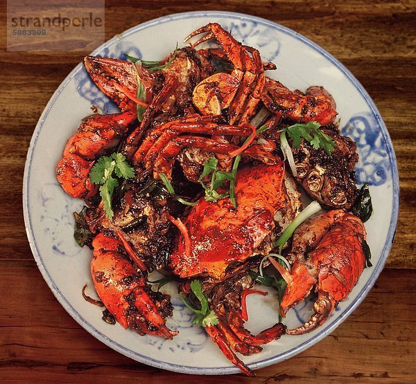 Schwarzer Pfeffer Crab - berühmten Singapur Meeresfrüchte-Gericht