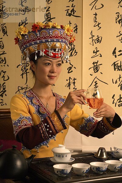 Tee CeremonyPu'er Tee im brillante Resort Spa in Kunming  Yunnan Province  China