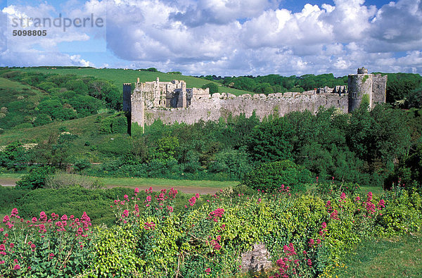 UK  Wales  Pembrokeshire  Manorbier Castle