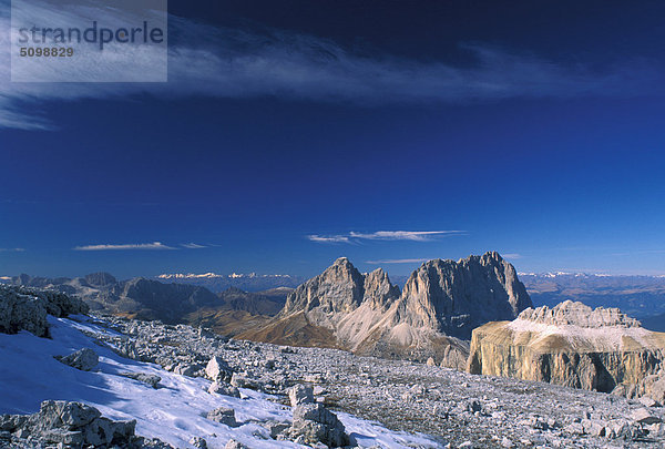 Trentino-Alto Adige  Dolomiten  Langkofel vom Pordoi Joch