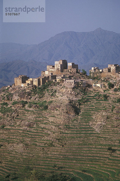 Berg Dorf Geographie Jemen