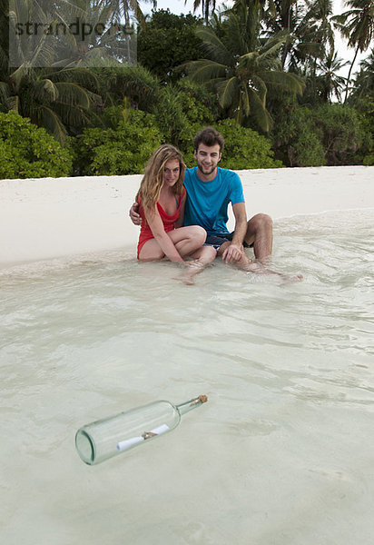 Strand  Nachricht  Flasche