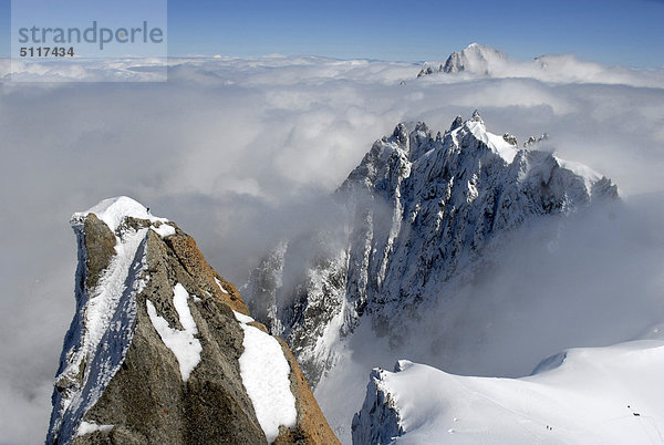 Frankreich  Chamonix. Mer de Glace Berge der Mont-Blanc-Gruppe