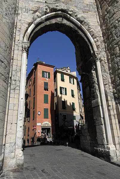 Italien  Ligurien  Genua  Türme des Schlosses Porta Soprana
