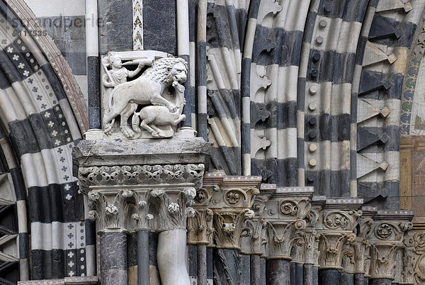 Detail Details Ausschnitt Ausschnitte Tür Kathedrale Genua Italien Ligurien
