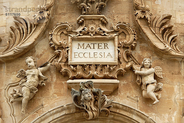 Detail Details Ausschnitt Ausschnitte Eingang Kathedrale Italien Portal Sizilien