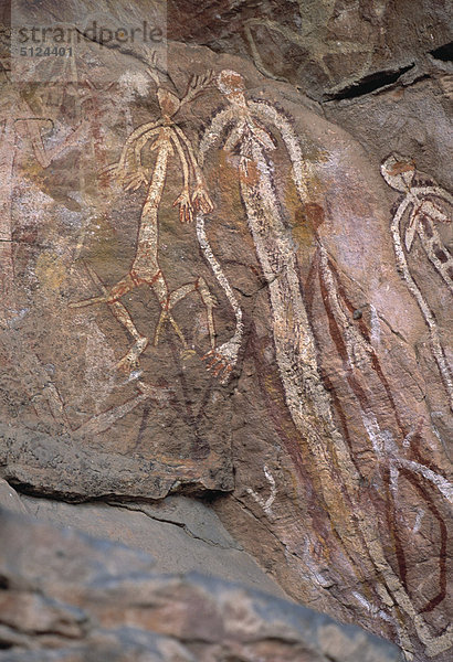 Australia  Northern Territory  Kakadu National  Park Anbangbang Shelter  aboriginal Rock Malerei