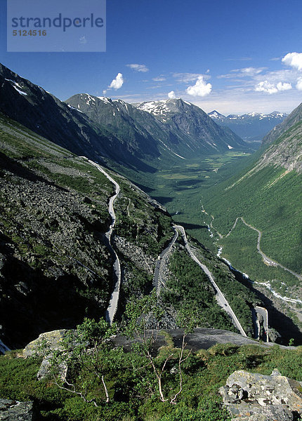 Norwegen  Trollstigen  Antenne im pass