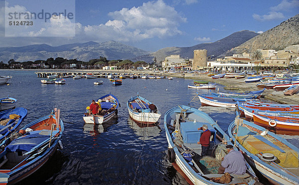 Hafen Europa Boot angeln Italien Sizilien