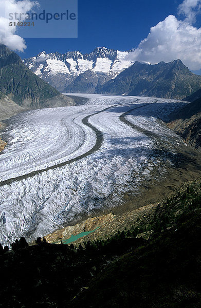 Schweiz  Aletsch  den Gletscher